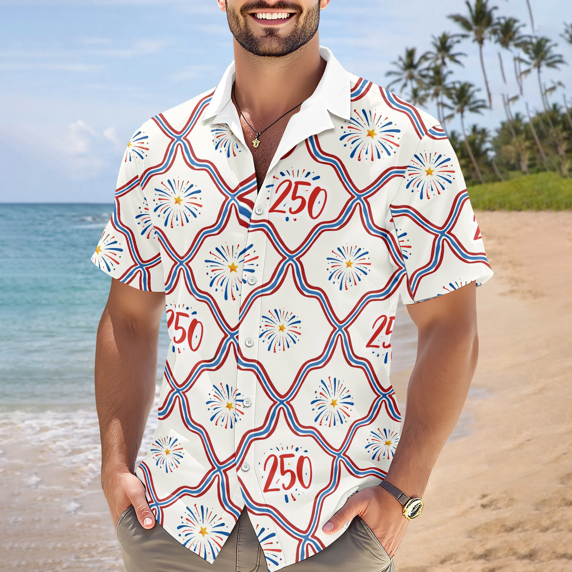 Custom Photo USA 250th Anniversary Patriotic Hawaii Shirt HA75 898818 - Image 4