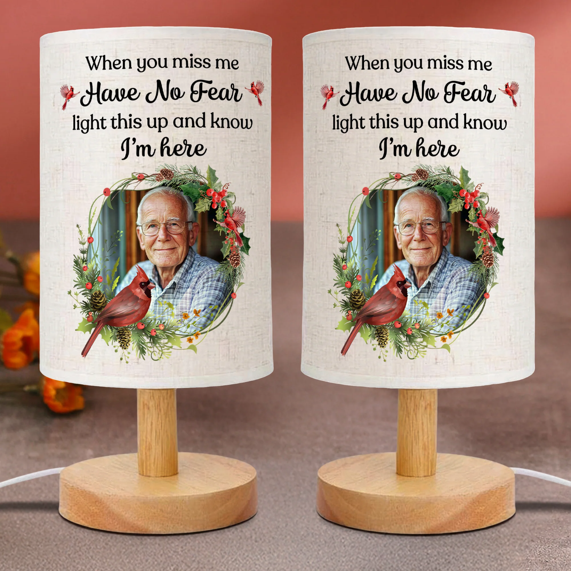 Custom Photo When You Miss Me Have No Fear Memorial Fabric Lamp HA75 892390 - Image 4