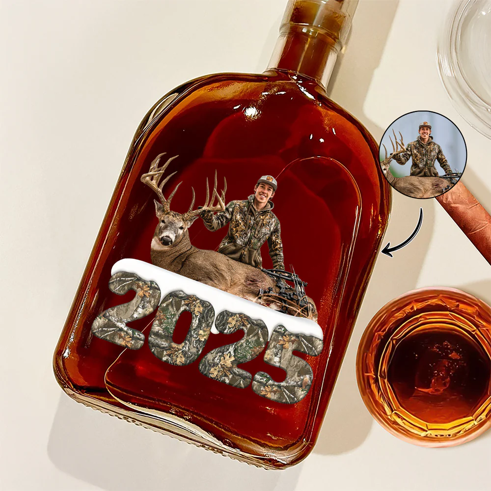 Custom Photo Whiskey Bottle Christmas Gifts For Deer Hunting HA75 898360 - Image 4