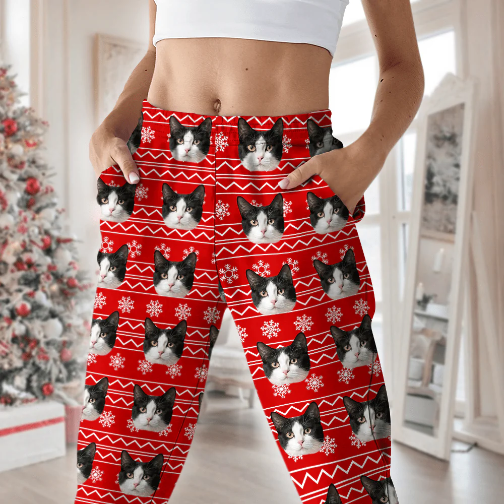 Custom Photo With Christmas Pattern Pants TA29 HA75 888993 - Image 7
