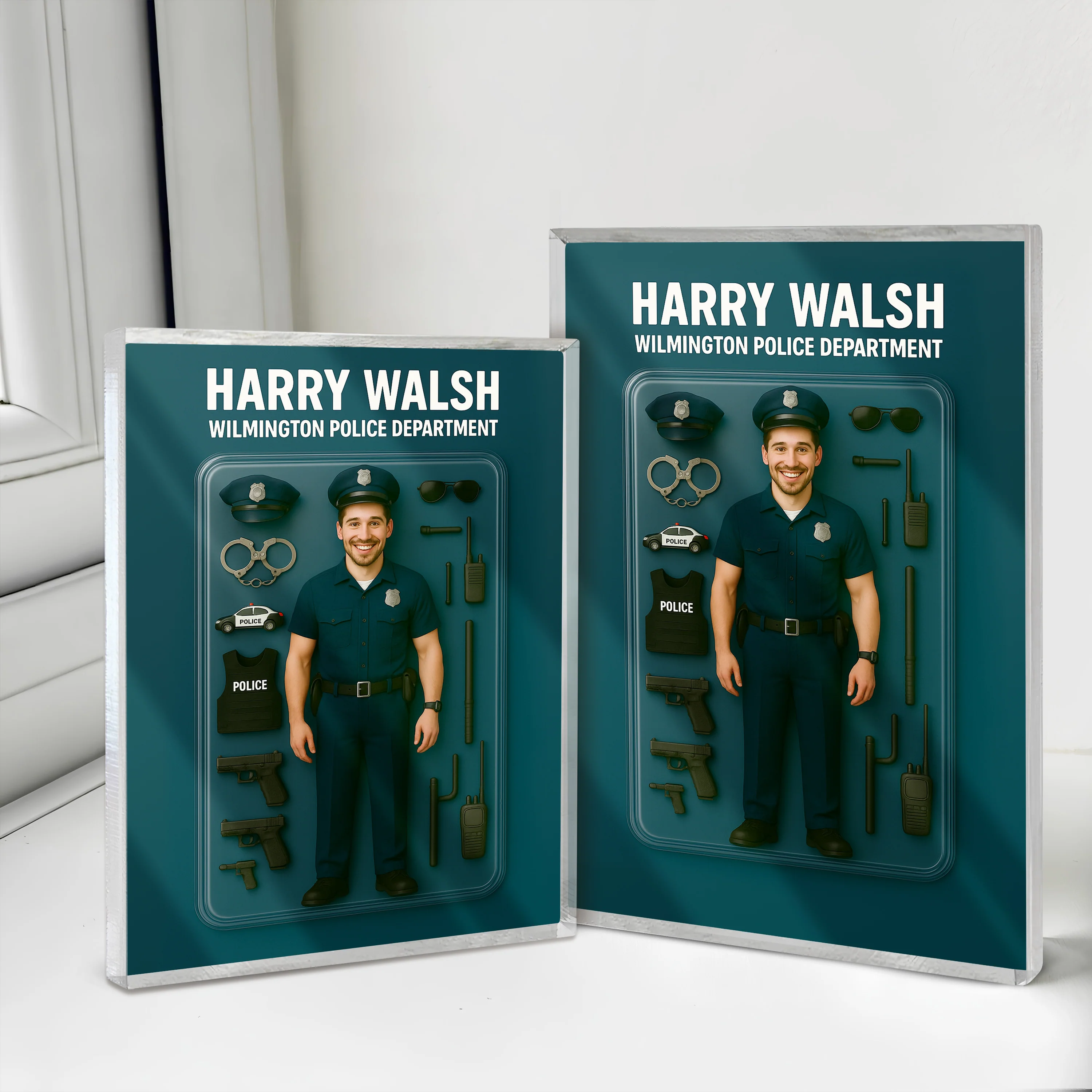 Custom Police Figure Acrylic Block Plaque, Unique Keepsake, Father's Day Gift HA75 892338 - Image 5