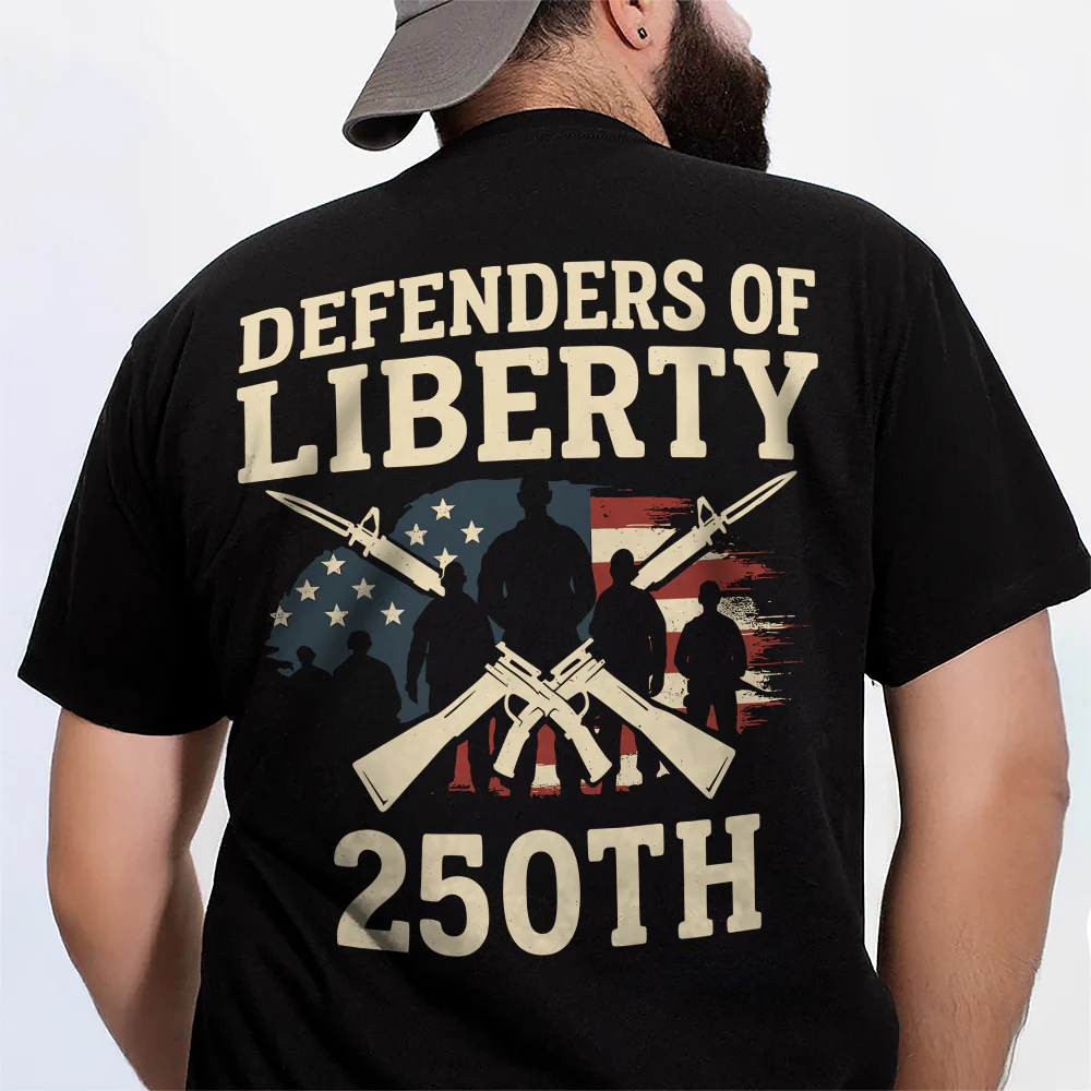 Defenders Of Liberty 250th Anniversary USA Back Side Dark Shirt HA75 897294 - Image 4