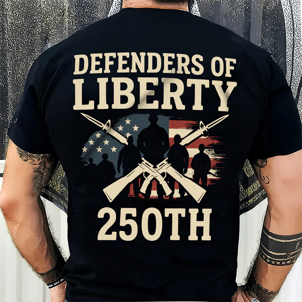 Defenders Of Liberty 250th Anniversary USA Back Side Dark Shirt HA75 897294 - Image 7