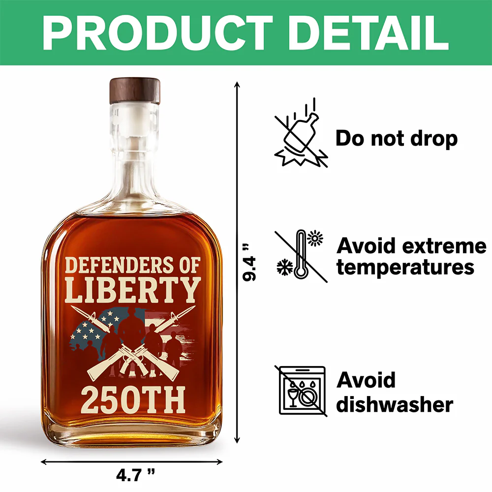 Defenders Of Liberty 250th Anniversary USA Whiskey Bottle HA75 897298 - Image 7