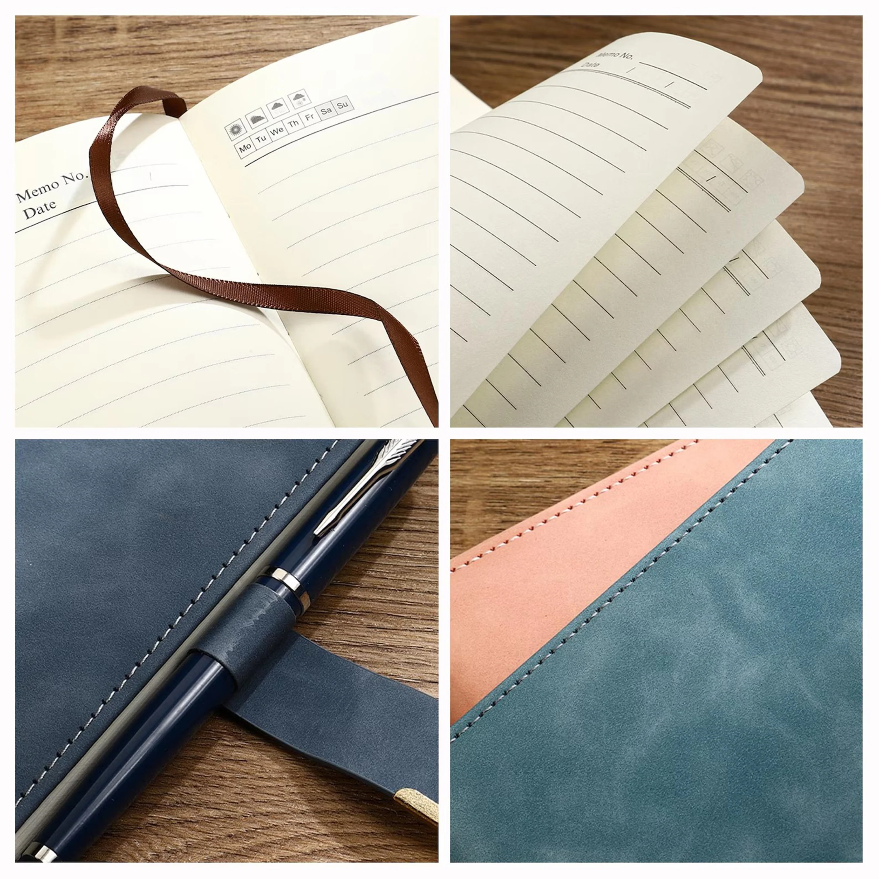 Engraved Birth Flower Leather Journal, Personalized Name Notebook Set, Graduation Gifts for Her HA75 920592 - Image 7