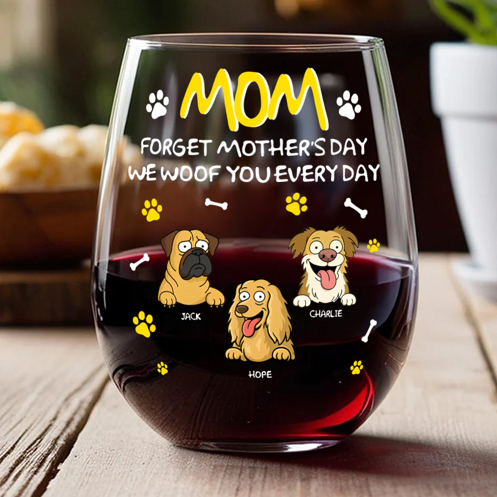 Forget Mother's Day Mom Dad Personalized Wine Glass Mother's Day Gifts HA75 892158 - Image 5