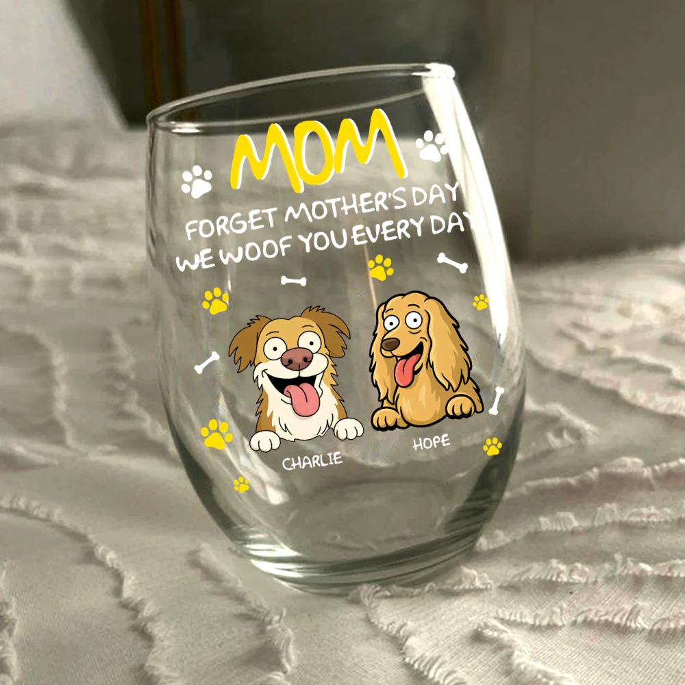 Forget Mother's Day Mom Dad Personalized Wine Glass Mother's Day Gifts HA75 892158 - Image 8