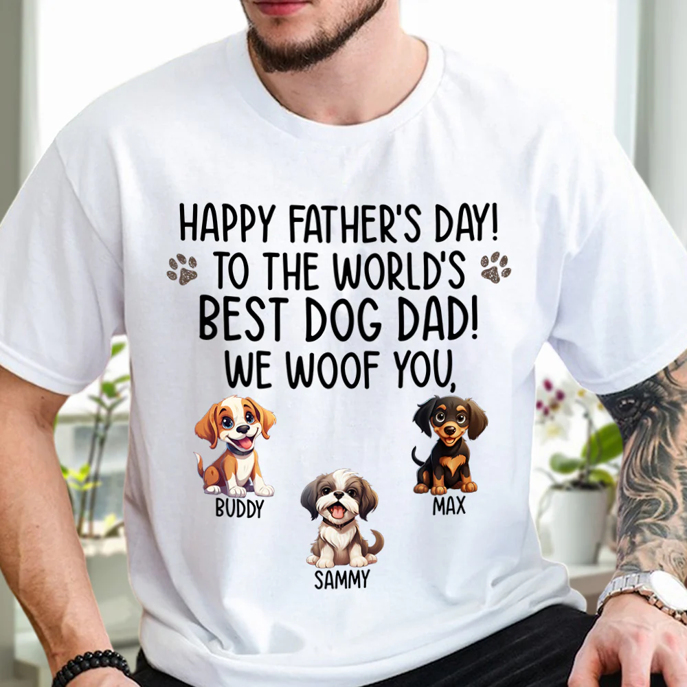 Happy Mother's Day Best Dog Mom, I Woof You Personalized Shirt For Dog Lovers HA75 891922 - Image 4