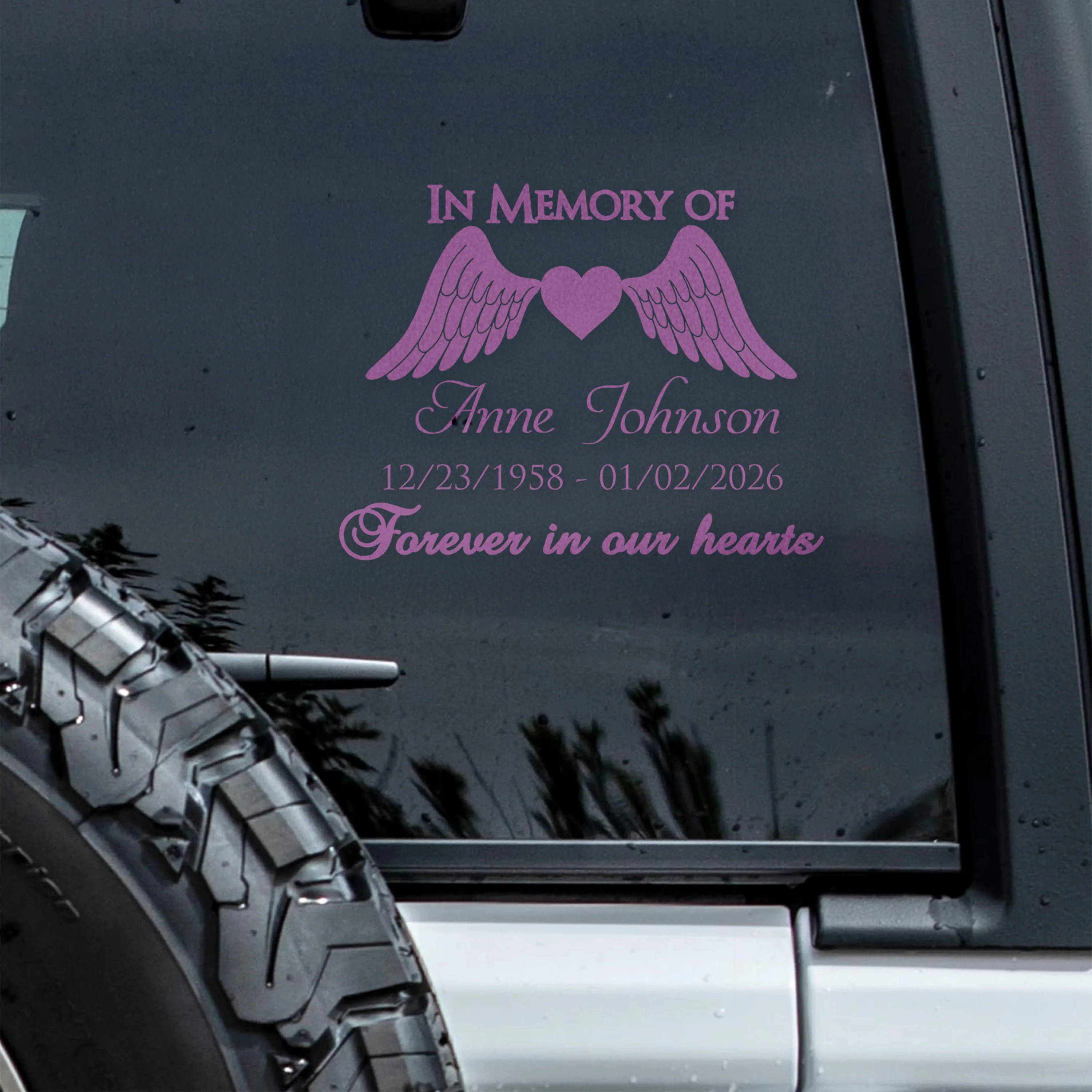 In Memory of Personalized Memorial Car Window Decal Sticker Gift For Family HA75 920000 - Image 4