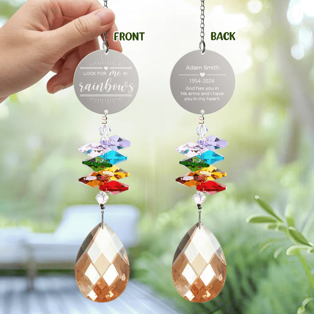 Look For Me In Rainbows Personalized Memorial Rainbow Suncatcher HA75 891408 - Image 4