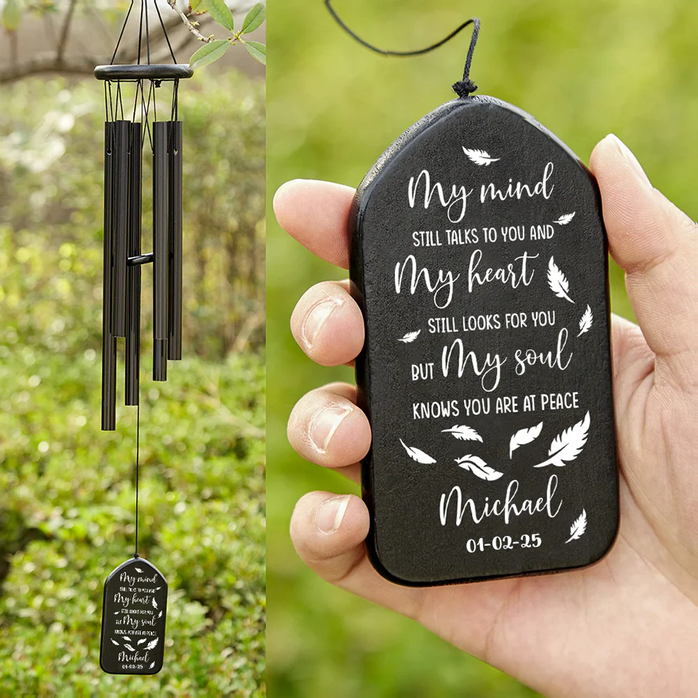 My Mind Still Talks To You Personalized Memorial Wind Chimes HA75 891976 - Image 5