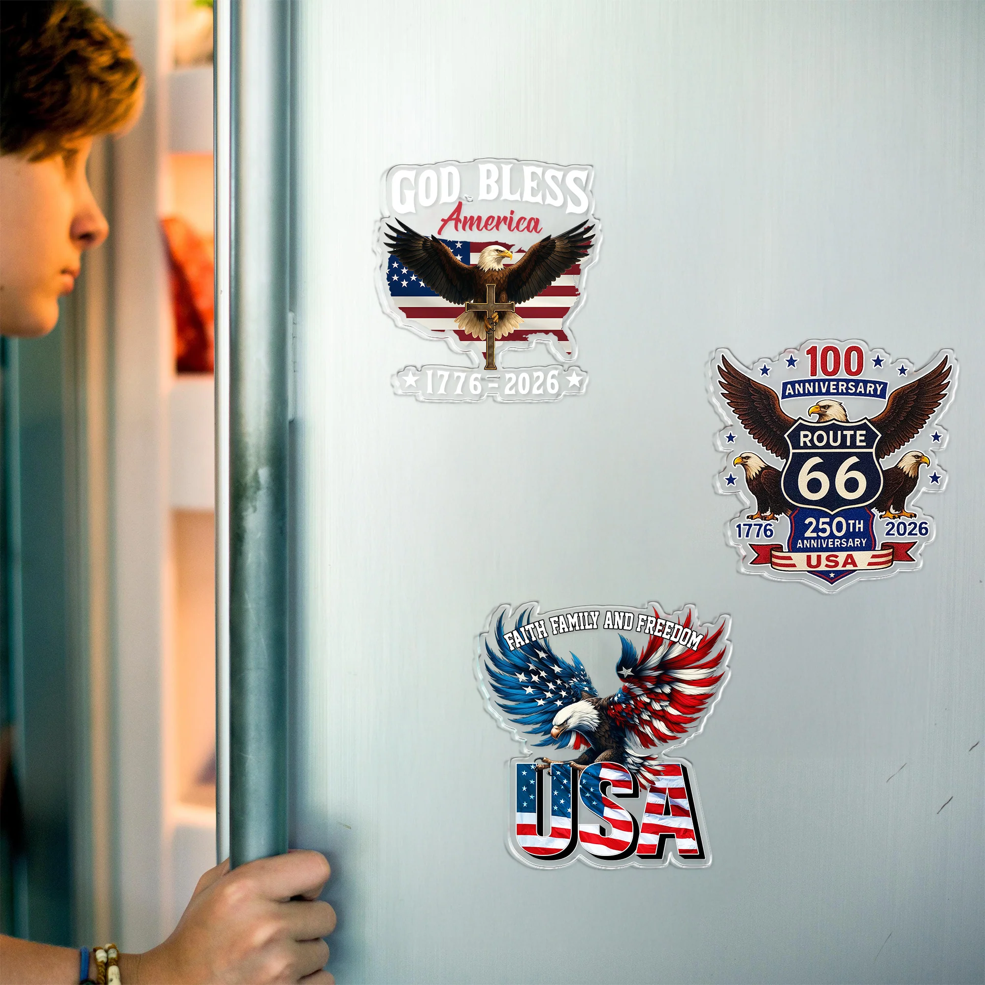 Patriotic 250th Anniversary Acrylic Magnet HA75 921054 - Image 2
