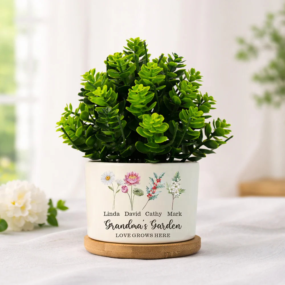 Personalized Birth Flower Grandma's Garden Pot Plant Pot Mother's Day Gift HA75 920722 - Image 6
