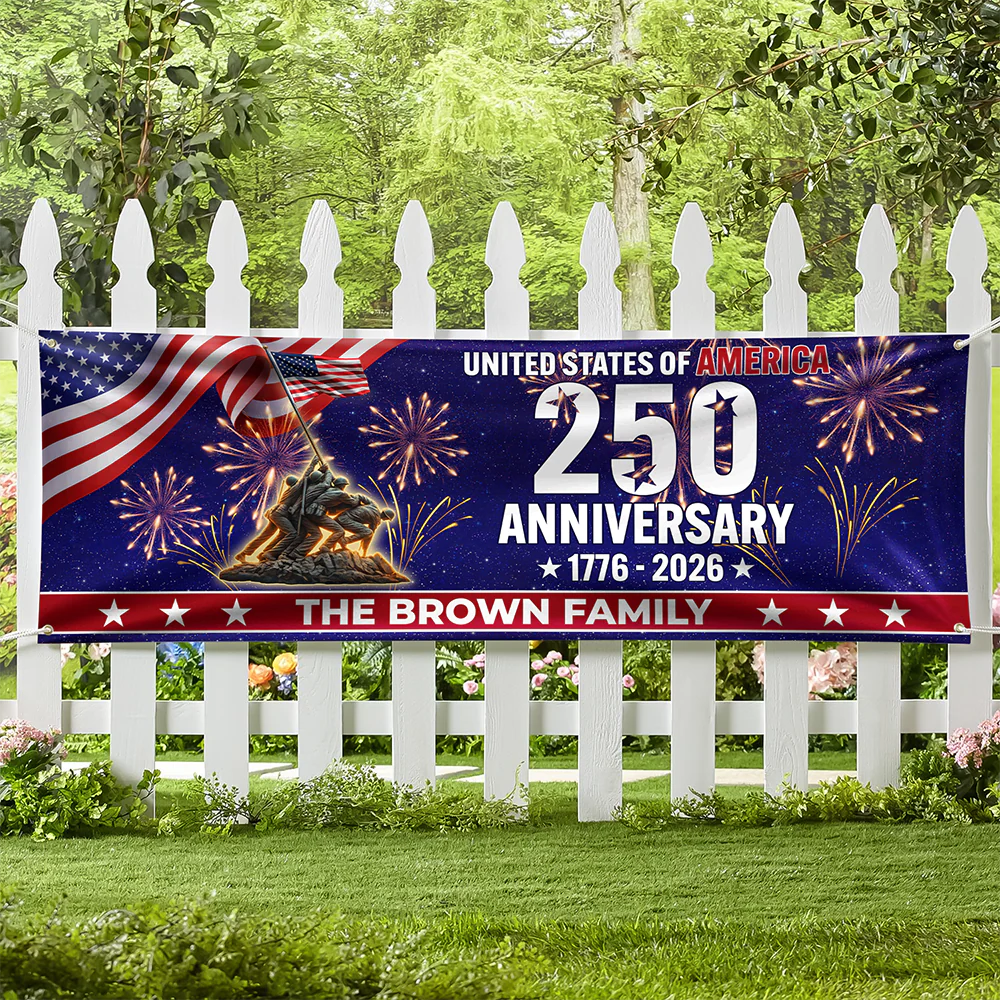 Personalized Family Name 1776-2026 250th Anniversary USA Patriotic Banner HA75 920728 - Image 5
