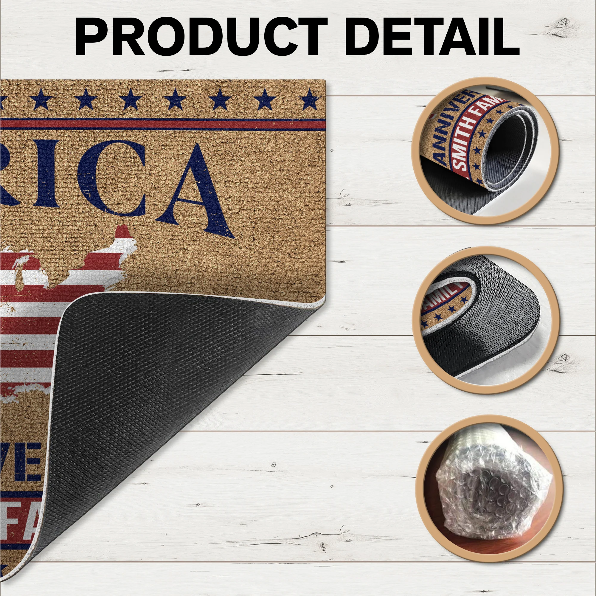 Personalized Family Name America 250th Anniversary Doormat HA75 898942 - Image 6