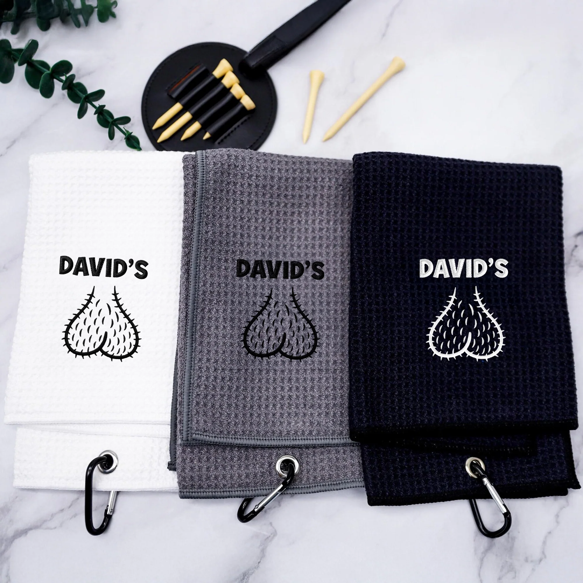 Personalized Funny Golf Embroidered Golf Towel for Golfer, Golf Ball Marker HA75 898642
