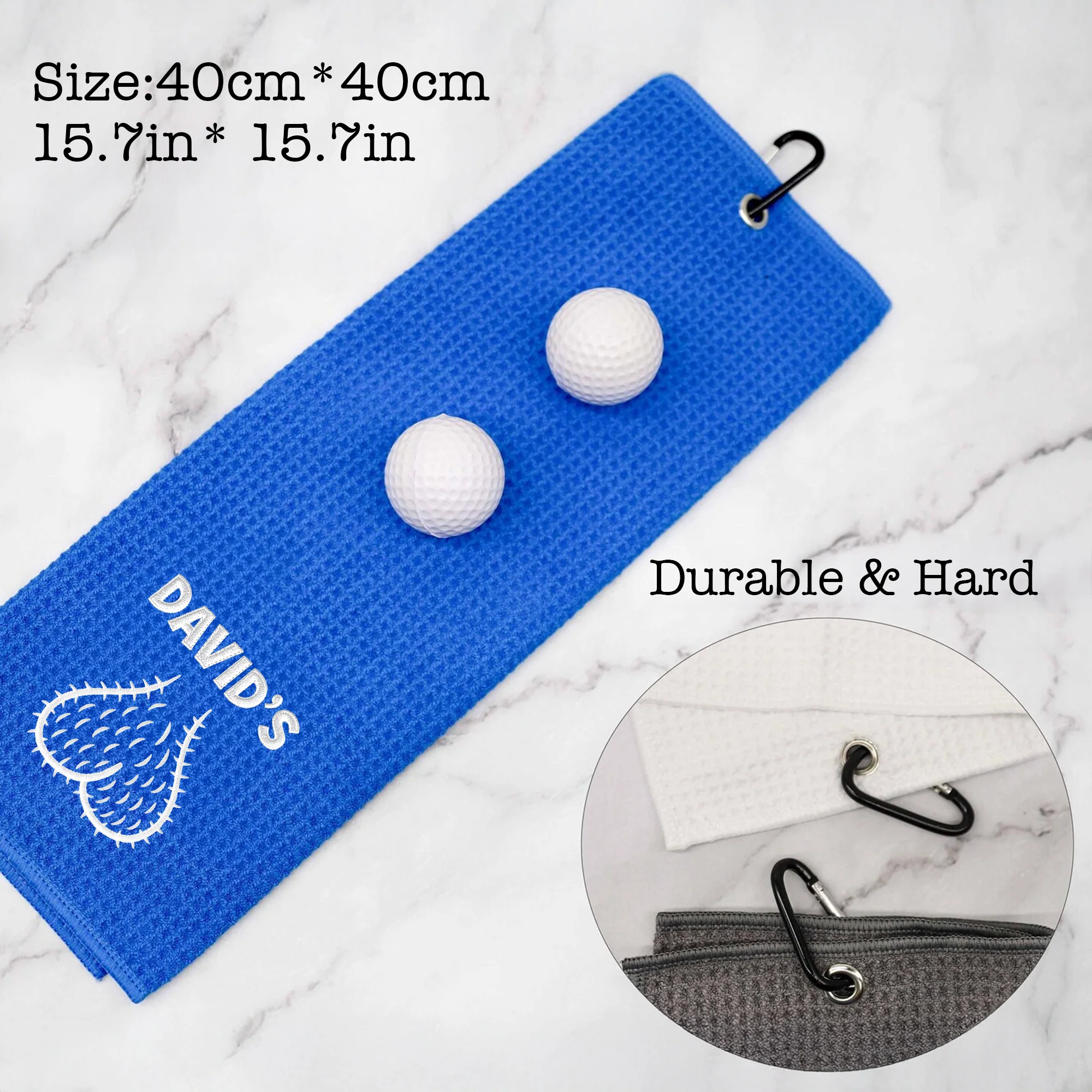 Personalized Funny Golf Embroidered Golf Towel for Golfer, Golf Ball Marker HA75 898642 - Image 4