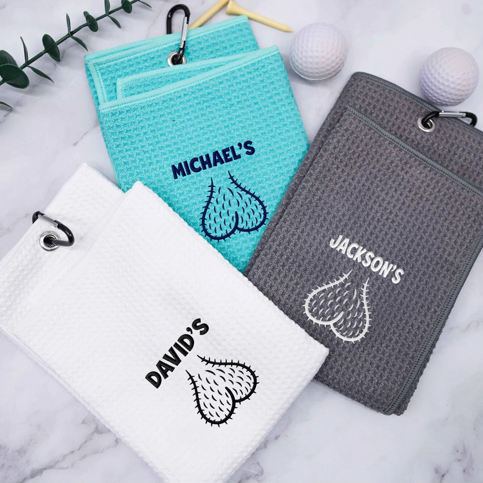 Personalized Funny Golf Embroidered Golf Towel for Golfer, Golf Ball Marker HA75 898642 - Image 5
