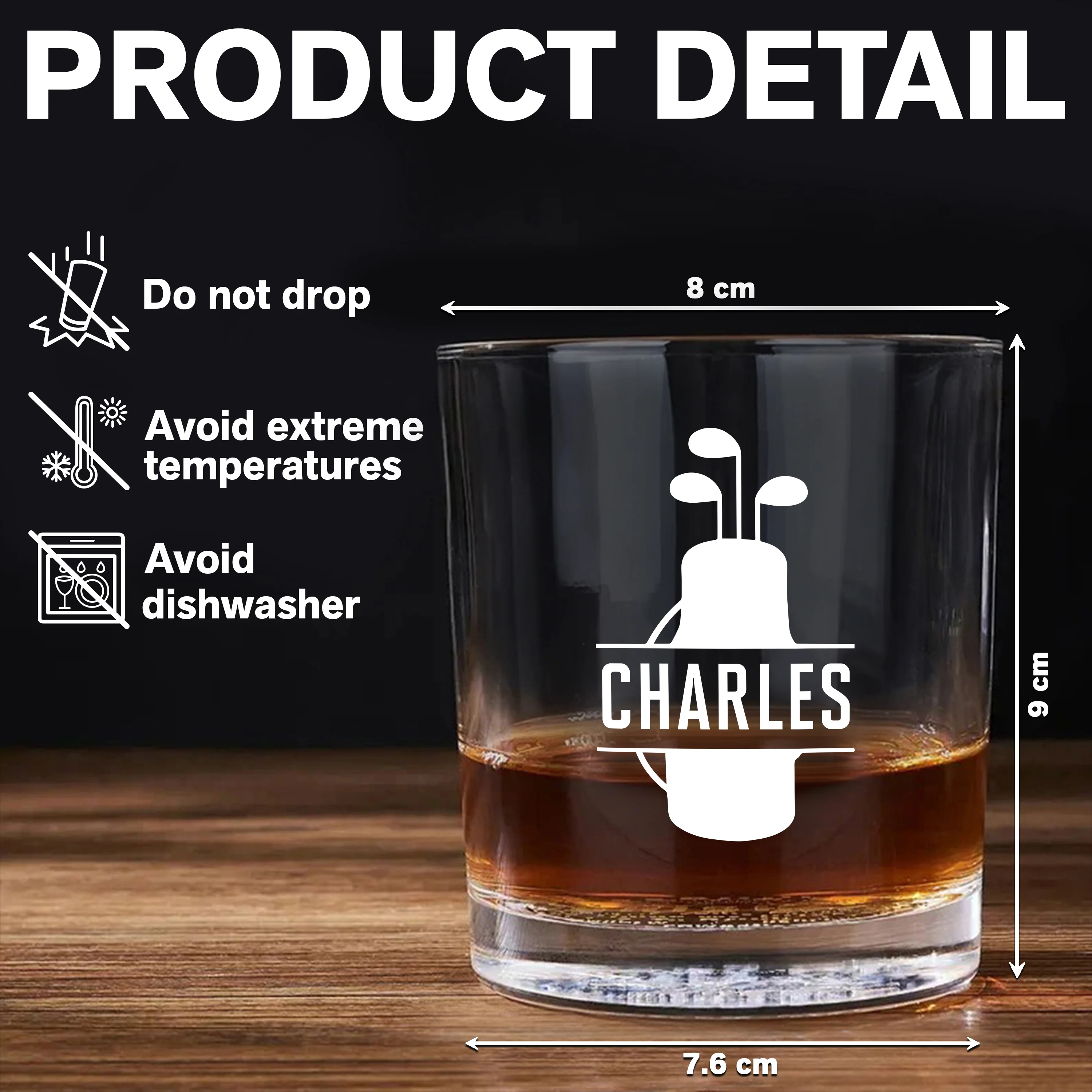 Personalized Golf Engraved Rock Glass Gift for Golfer HA75 898524 - Image 7