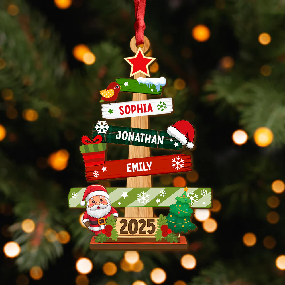 Personalized Our Family Christmas Tree Wood Ornament Christmas Gifts For Mom, Dad HA75 897502 - Image 6