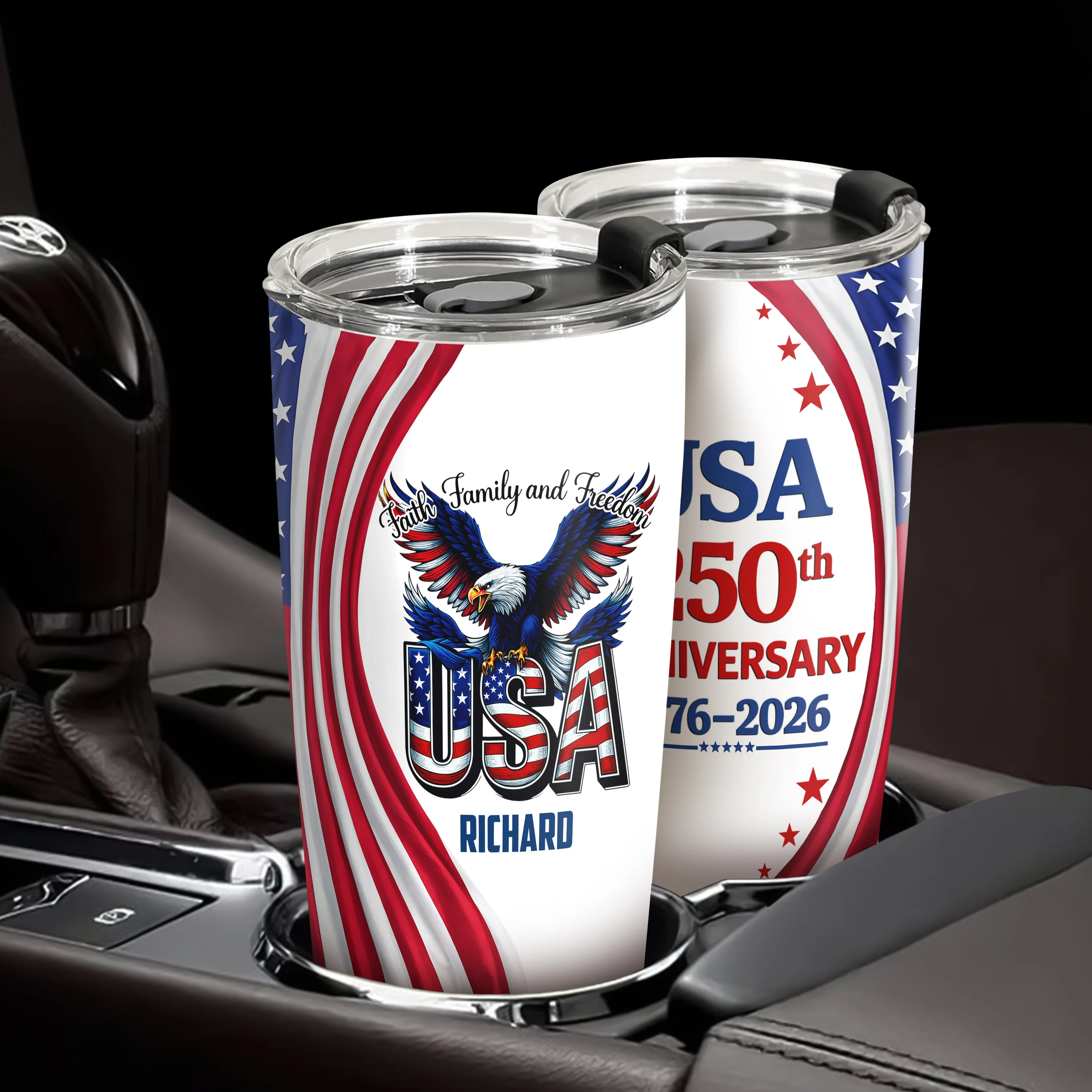 Personalized USA 250th Anniversary 1776-2026 Fat Tumbler HA75 921026 - Image 3