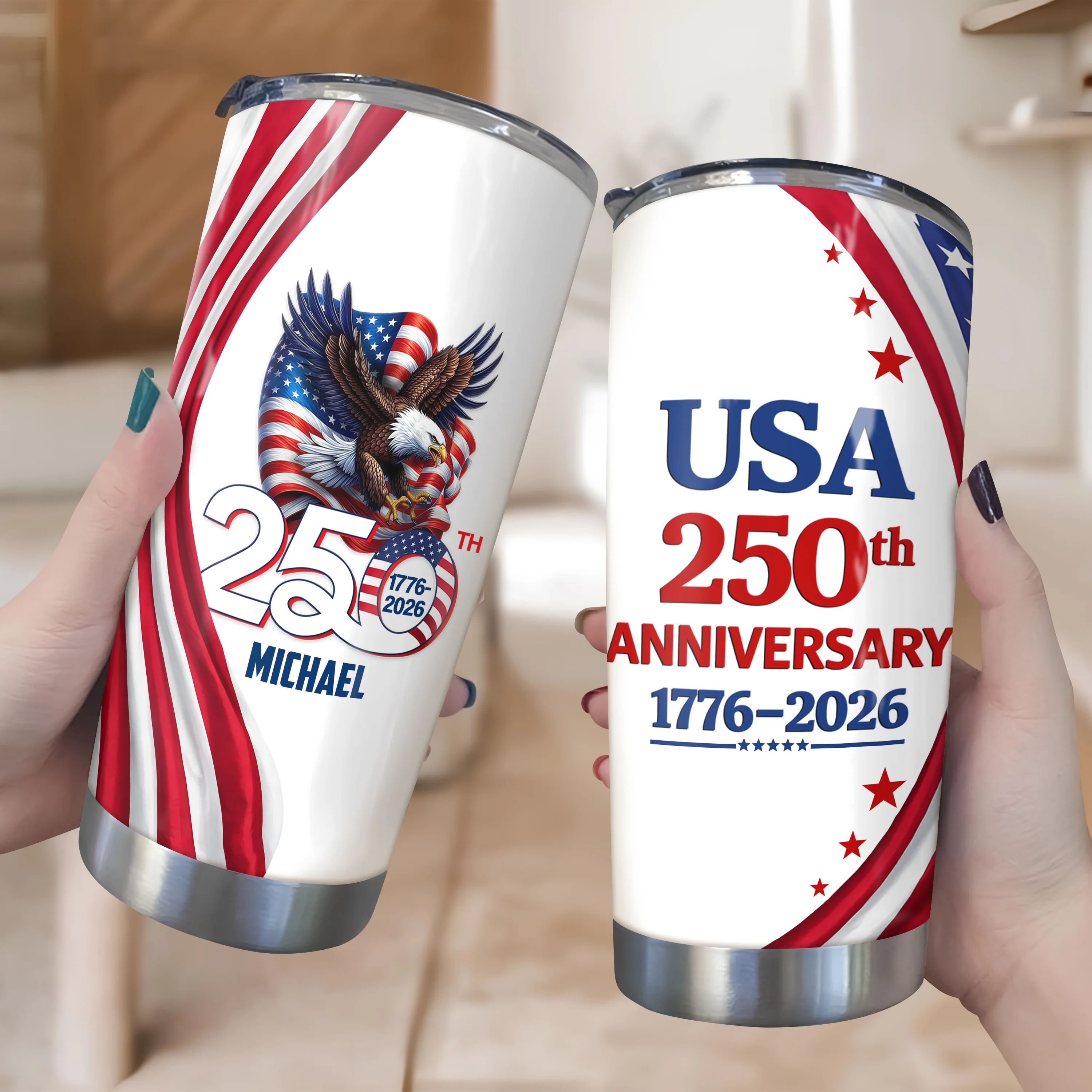 Personalized USA 250th Anniversary 1776-2026 Fat Tumbler HA75 921026 - Image 5