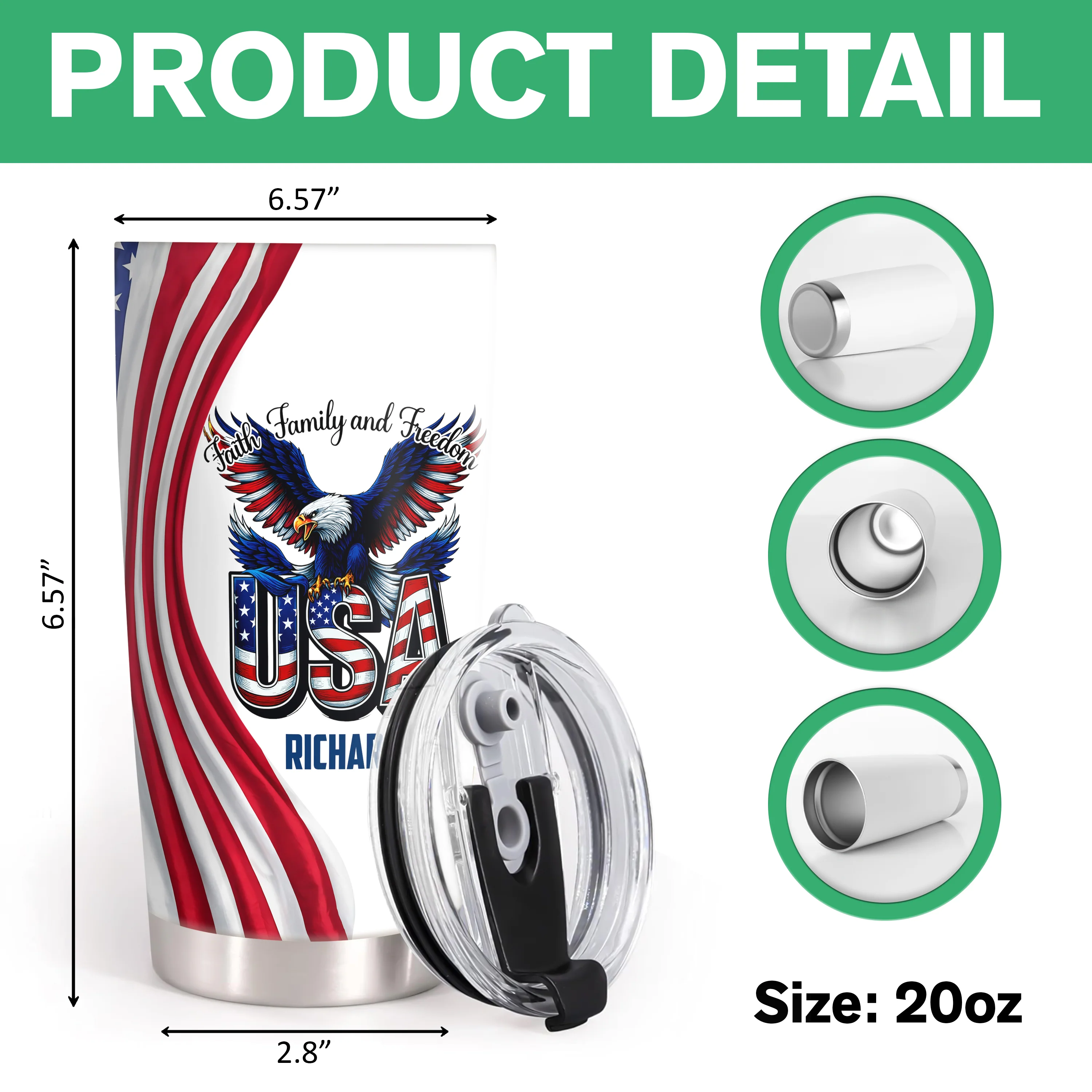 Personalized USA 250th Anniversary 1776-2026 Fat Tumbler HA75 921026 - Image 7