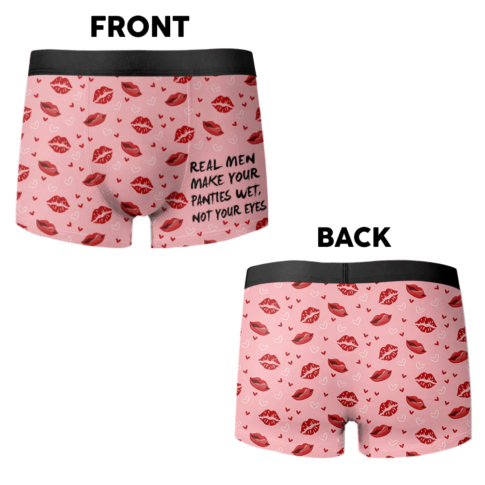 Real Men Make Your Panties Wet Not Your Eyes Man's Boxer Valentine's Day, Anniversary Gift HA75 891854 - Image 7