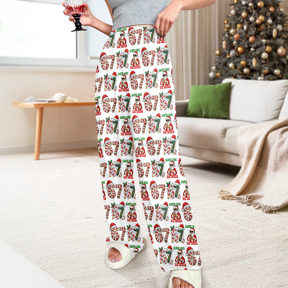 Santa Says Six Seven - 67 Meme Christmas Gift Sweatpants HA75 898434 - Image 7