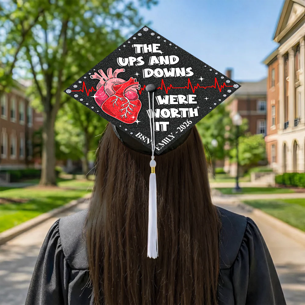 The Ups And Downs Were Worth It - 2026 Personalized Graduation Cap Topper HA75 920606 - Image 9