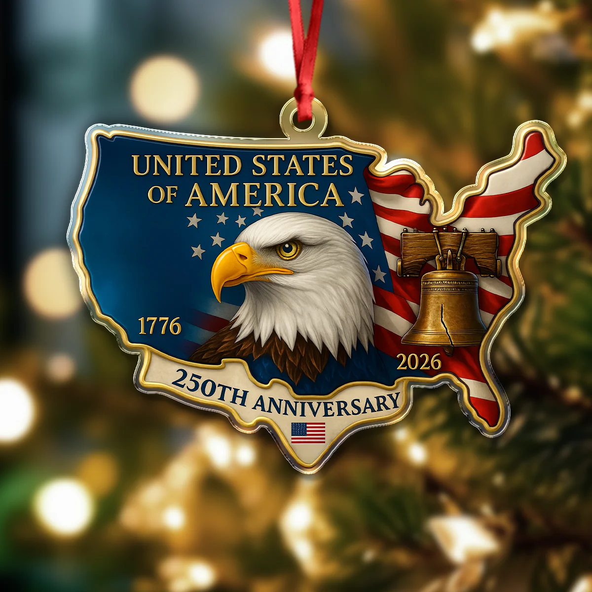 United States 250th Anniversary Acrylic Ornament HA75 897806 - Image 2