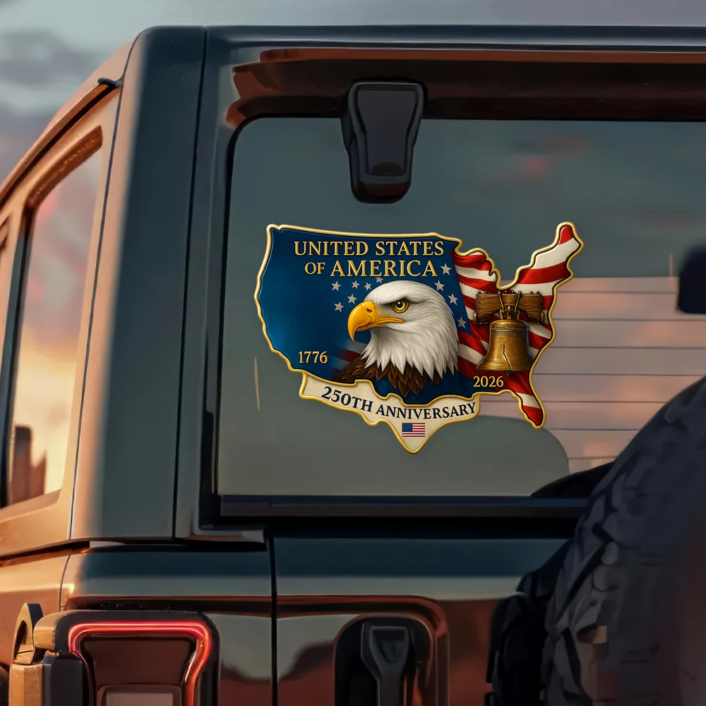 United States 250th Anniversary Patriotic Car Window Decal Sticker HA75 898516 - Image 6
