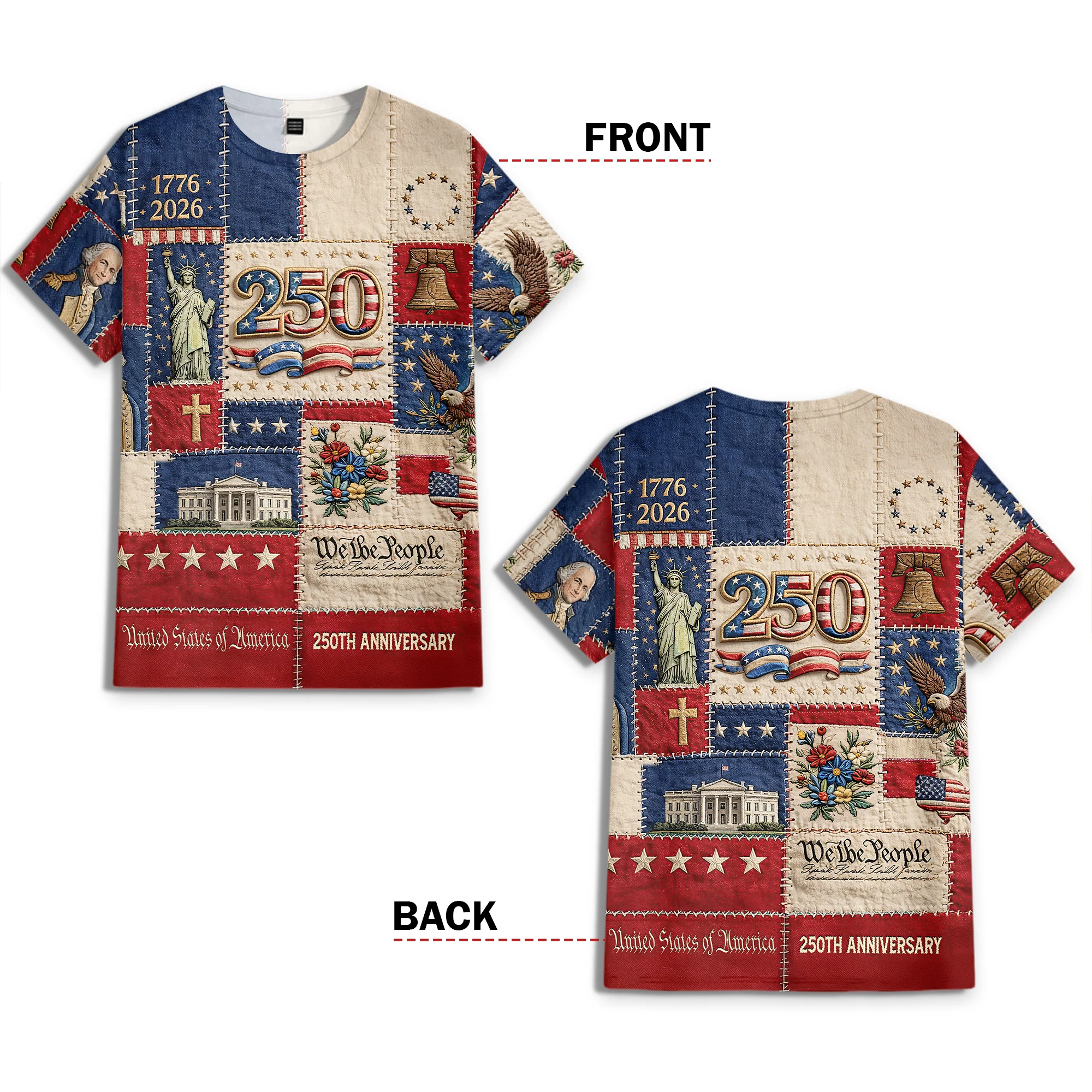 United States of America 250th Anniversary 1776 - 2026 Patriotic 3D Shirt HA75 920250 - Image 4