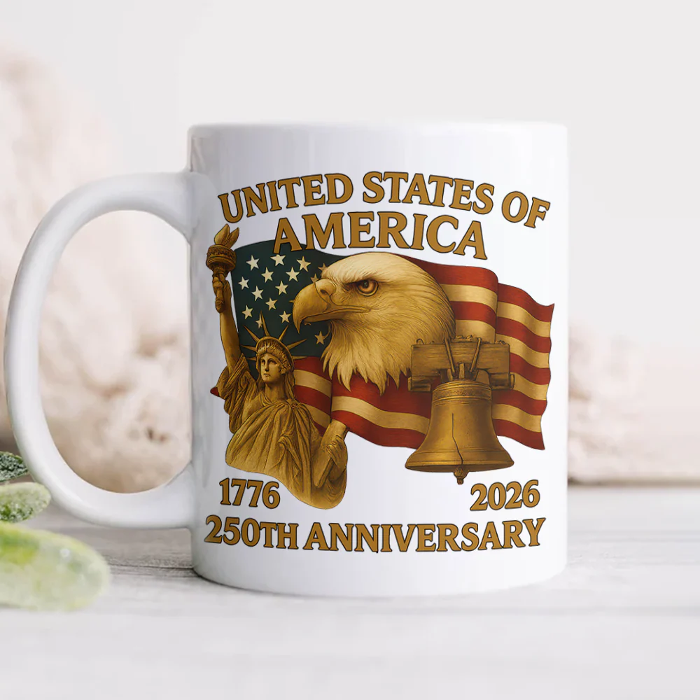 United States Of America 250th Anniversary White Mug HA75 898046 - Image 8