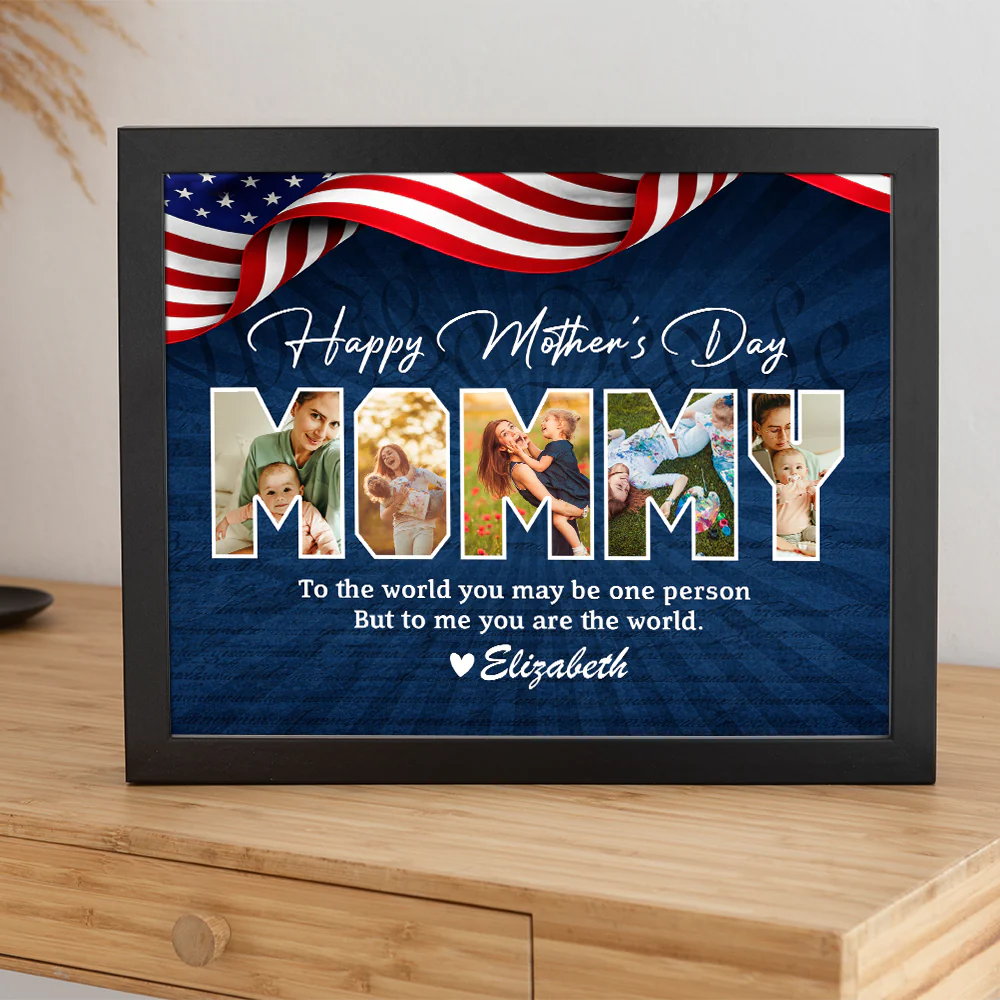 Upload Photo Happy Mother's Day US Flag Picture Frame HA75 898978 - Image 4