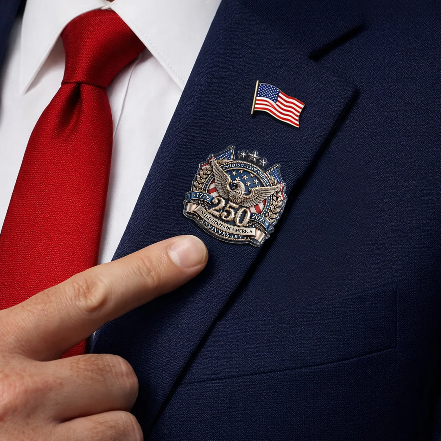USA 250th Anniversary, 1776-2026 America Emblem Semiquincentennial Acrylic Pin HA75 920944 - Image 4