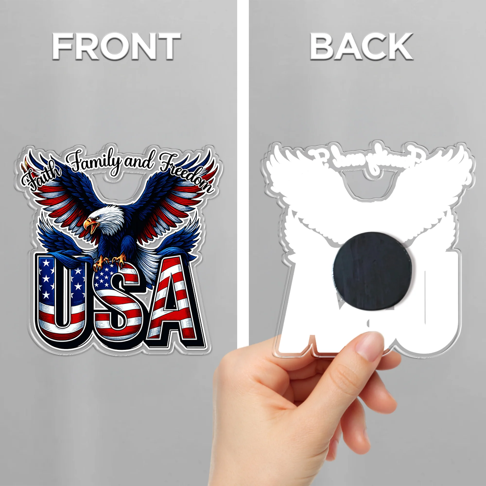 USA 250th Anniversary America 1776-2026 Eagle Us Flag Acrylic Magnet HA75 898752 - Image 4
