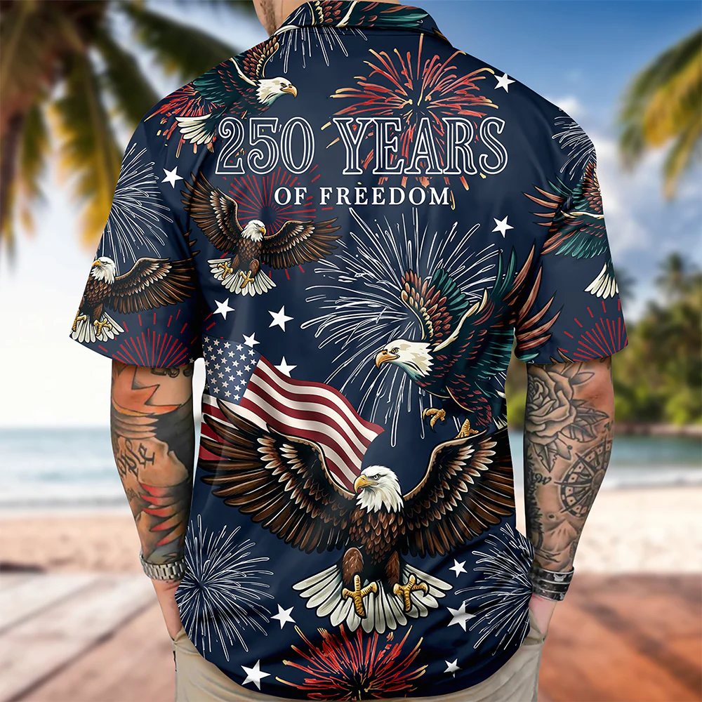 USA 250th Anniversary Eagle 1776-2026 Hawaii Shirt HA75 920852 - Image 2