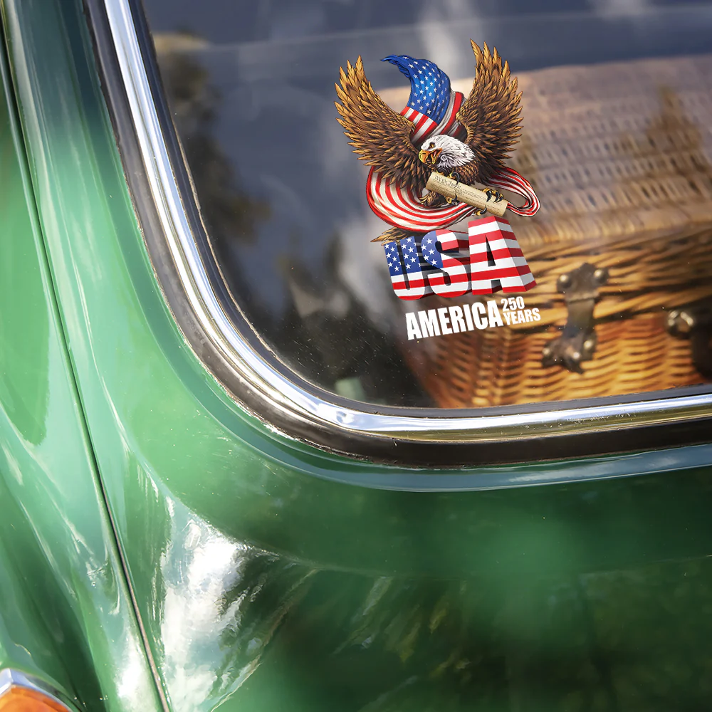 USA 250 Years Eagle US Flag America Car Window Decal Sticker HA75 898730 - Image 2
