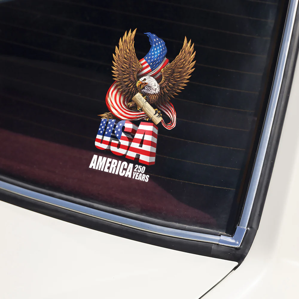 USA 250 Years Eagle US Flag America Car Window Decal Sticker HA75 898730 - Image 4
