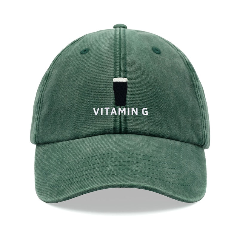 Vitamin G St. Patrick's Day Funny Frat Beer Drinking Embroidered Baseball Cap HA75 920552 - Image 5