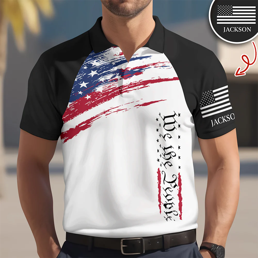 We The People Personalized Patriotic Polo Shirt HA75 898714 - Image 2
