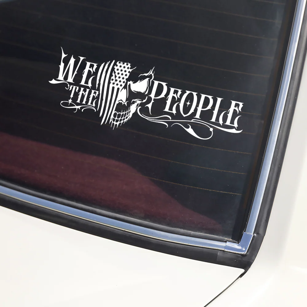 We the People Skull American Flag Car Window Decal Sticker HA75 898968 - Image 2