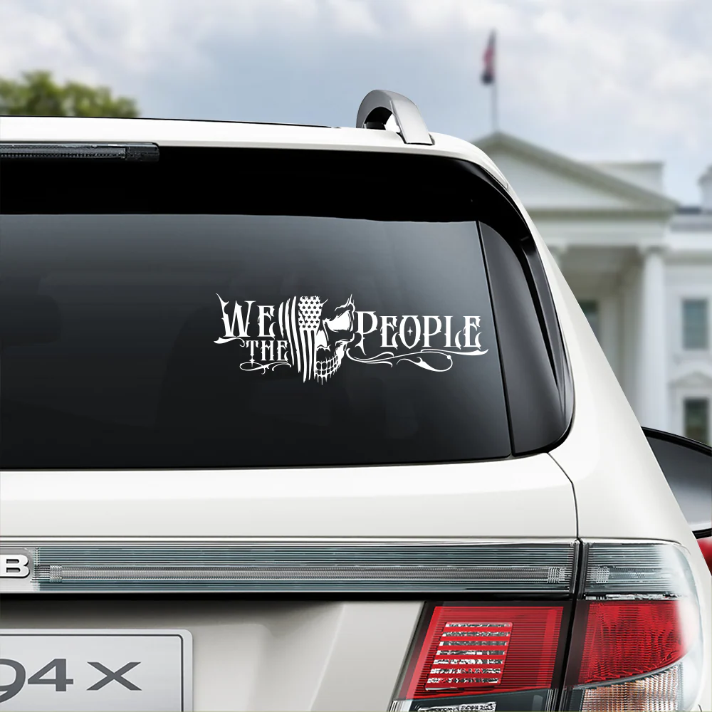 We the People Skull American Flag Car Window Decal Sticker HA75 898968 - Image 3