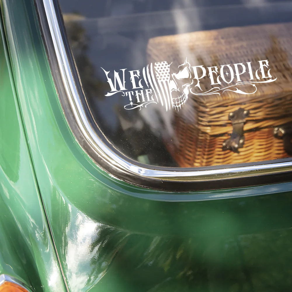 We the People Skull American Flag Car Window Decal Sticker HA75 898968 - Image 5