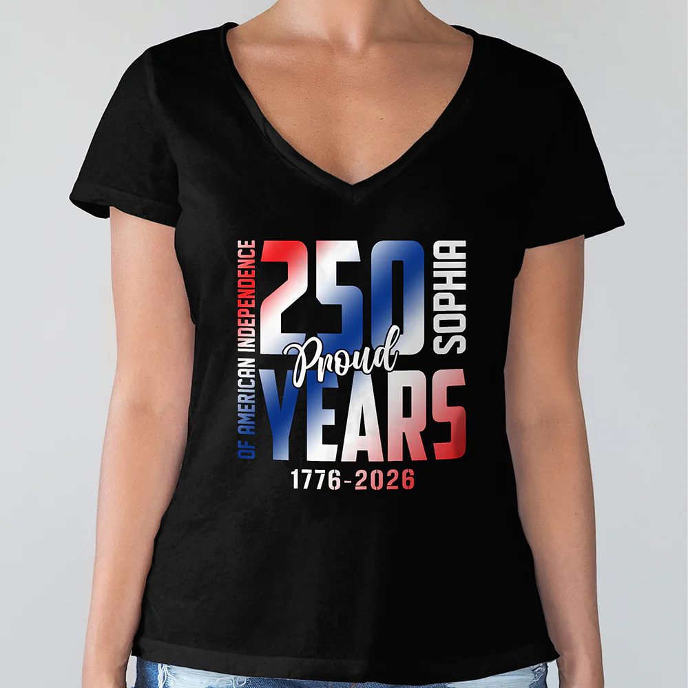 Custom Name 250 Years of American Independence Patriot Dark Shirt LM32 895147 - Image 4