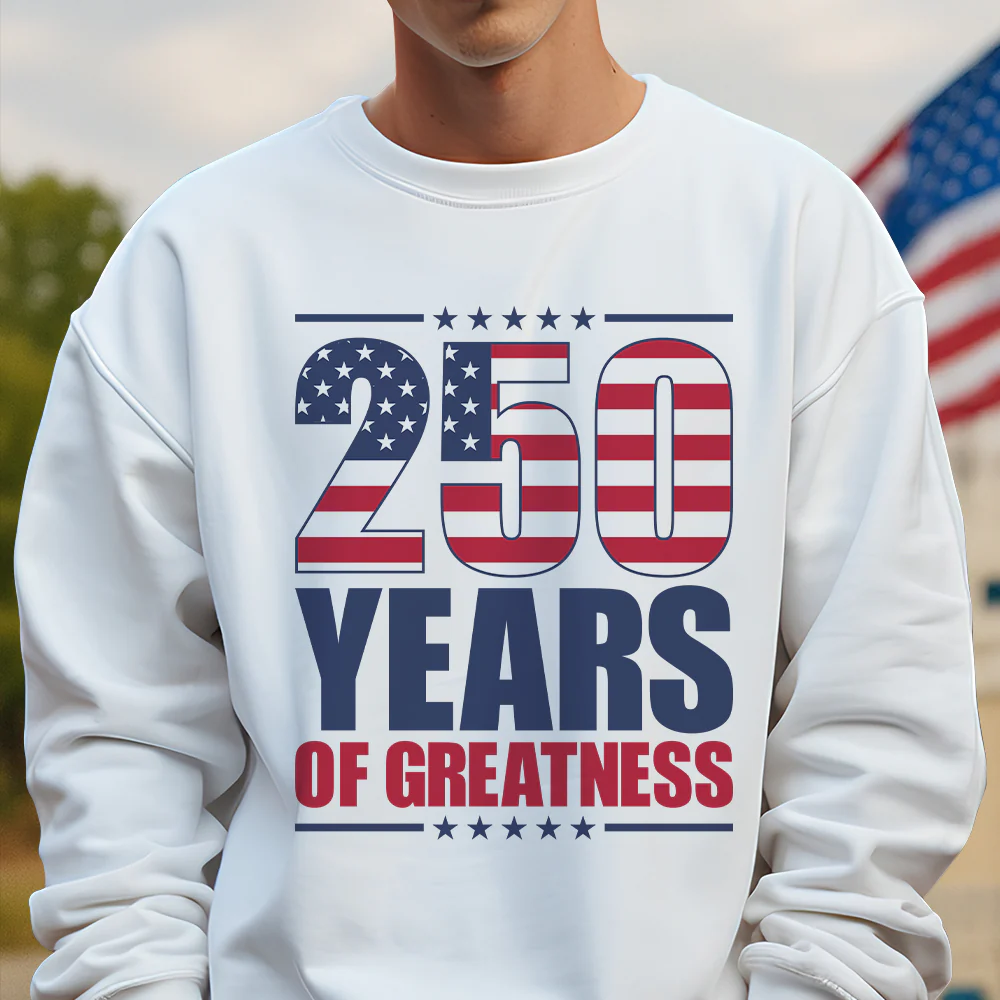 250 Years of Greatness USA Flag Patriotic 1776-2026 Anniversary Bright Shirt LM32 895227 - Image 3