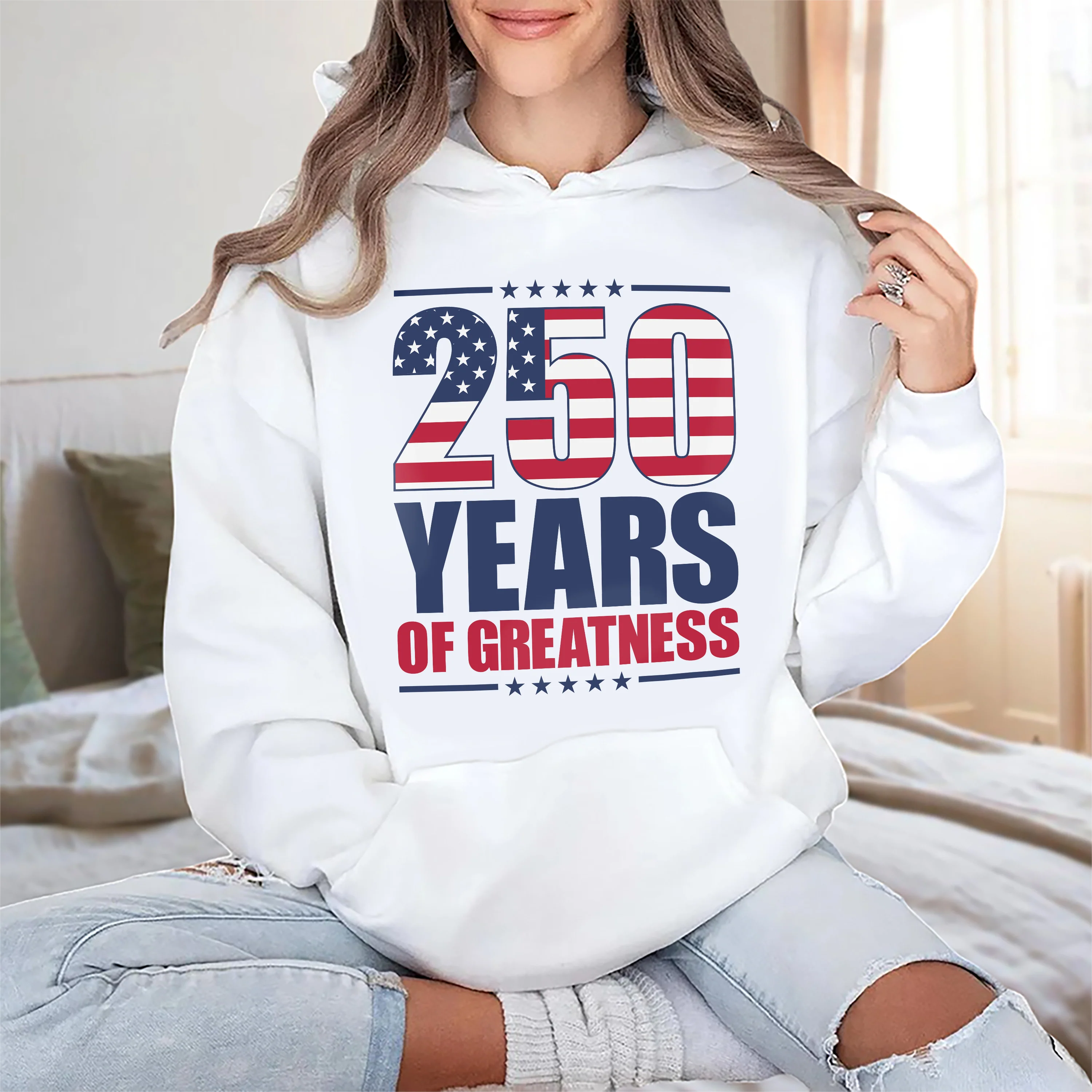 250 Years of Greatness USA Flag Patriotic 1776-2026 Anniversary Bright Shirt LM32 895227 - Image 4