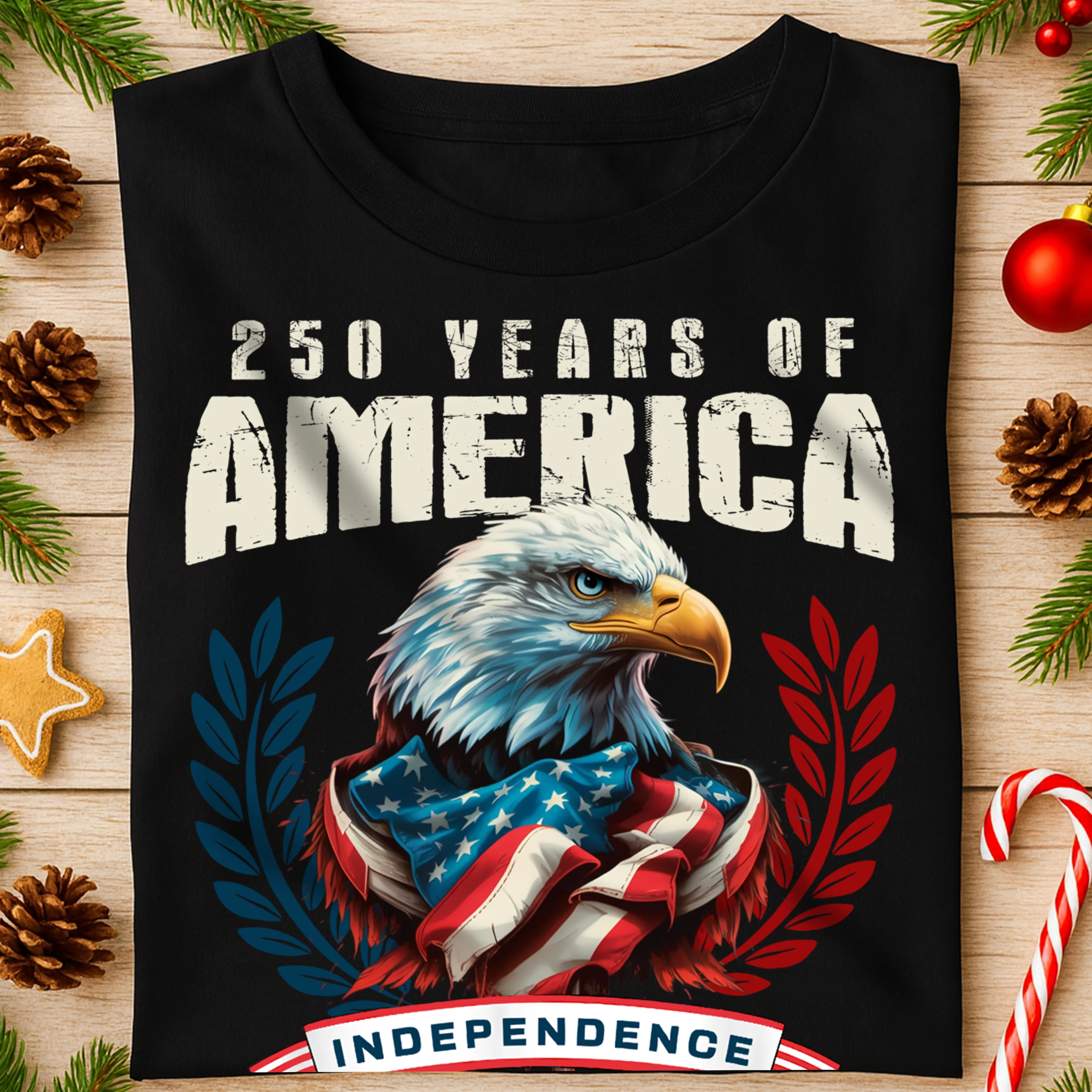 250 Years of America Eagle Independence Day Patriotic Dark Shirt LM32 895255 - Image 6