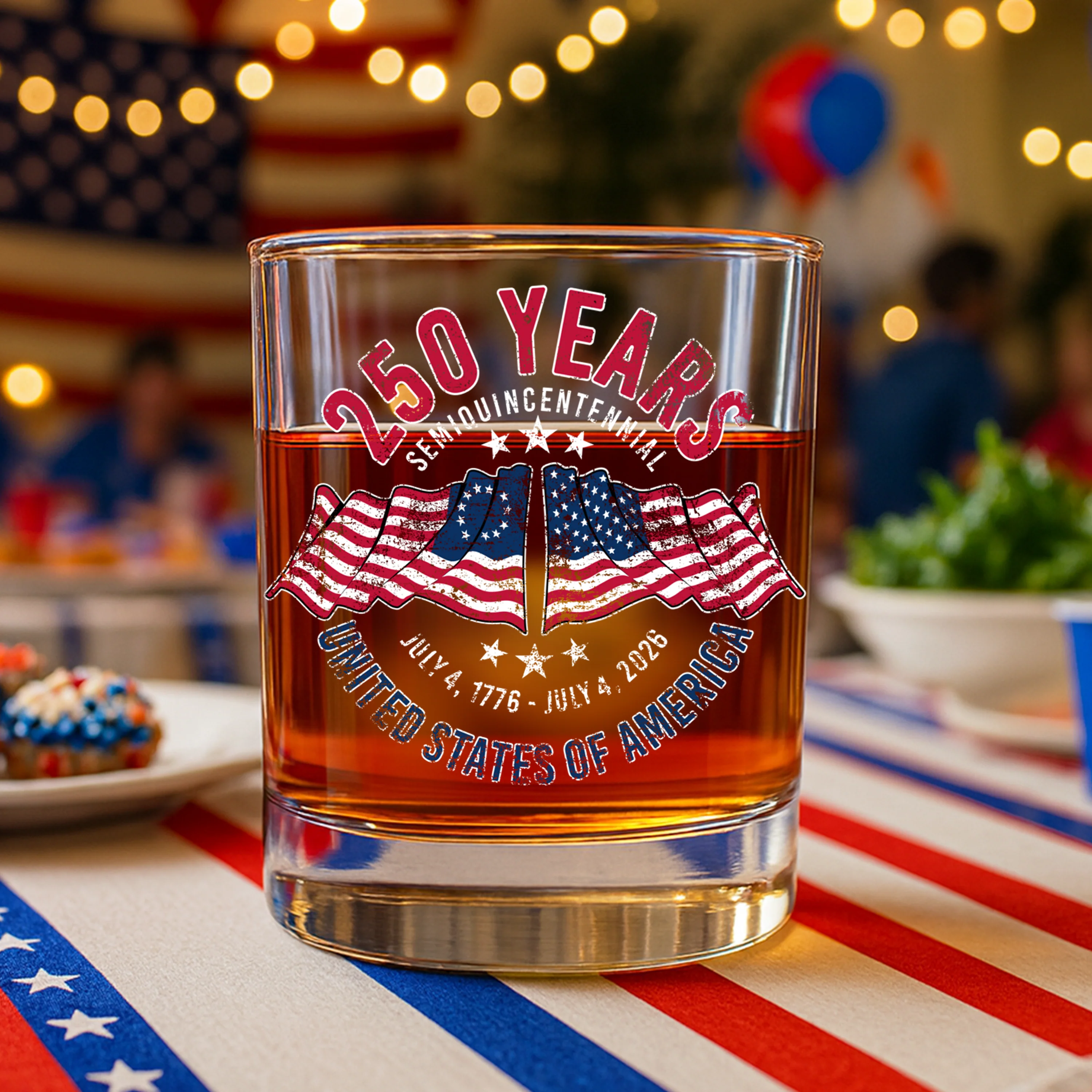 250 Years of America Semiquincentennial – Patriotic Gift 2026 Whiskey Glass LM32 895269 - Image 3